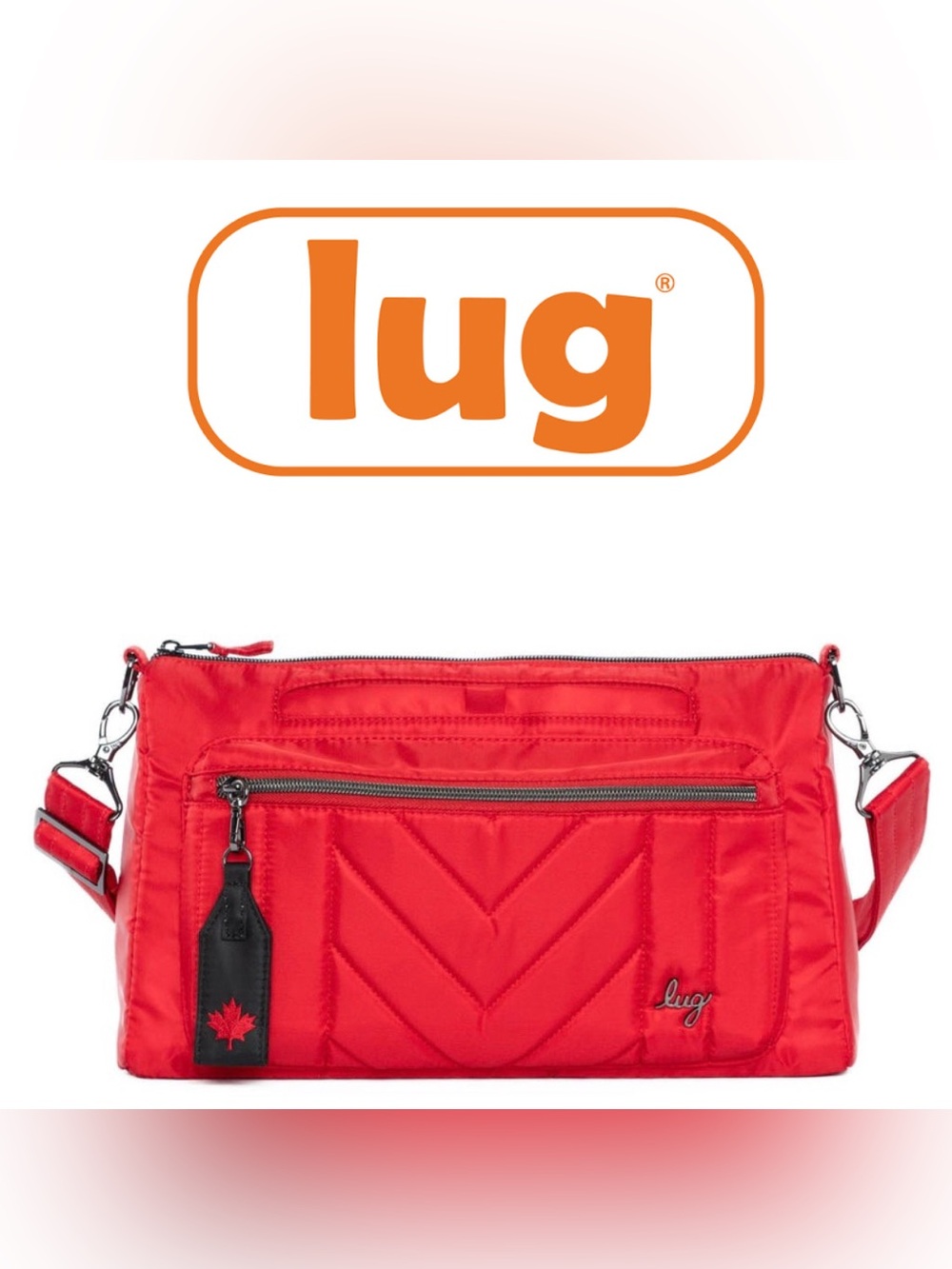 Lug Stretch LE Crossbody Bag NWT Poppy Red Maple